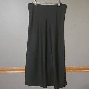 J. Crew Black Midi A-Line Skirt